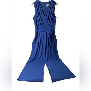 Vince Camuto Navy Sleeveless Pantsuit—Large